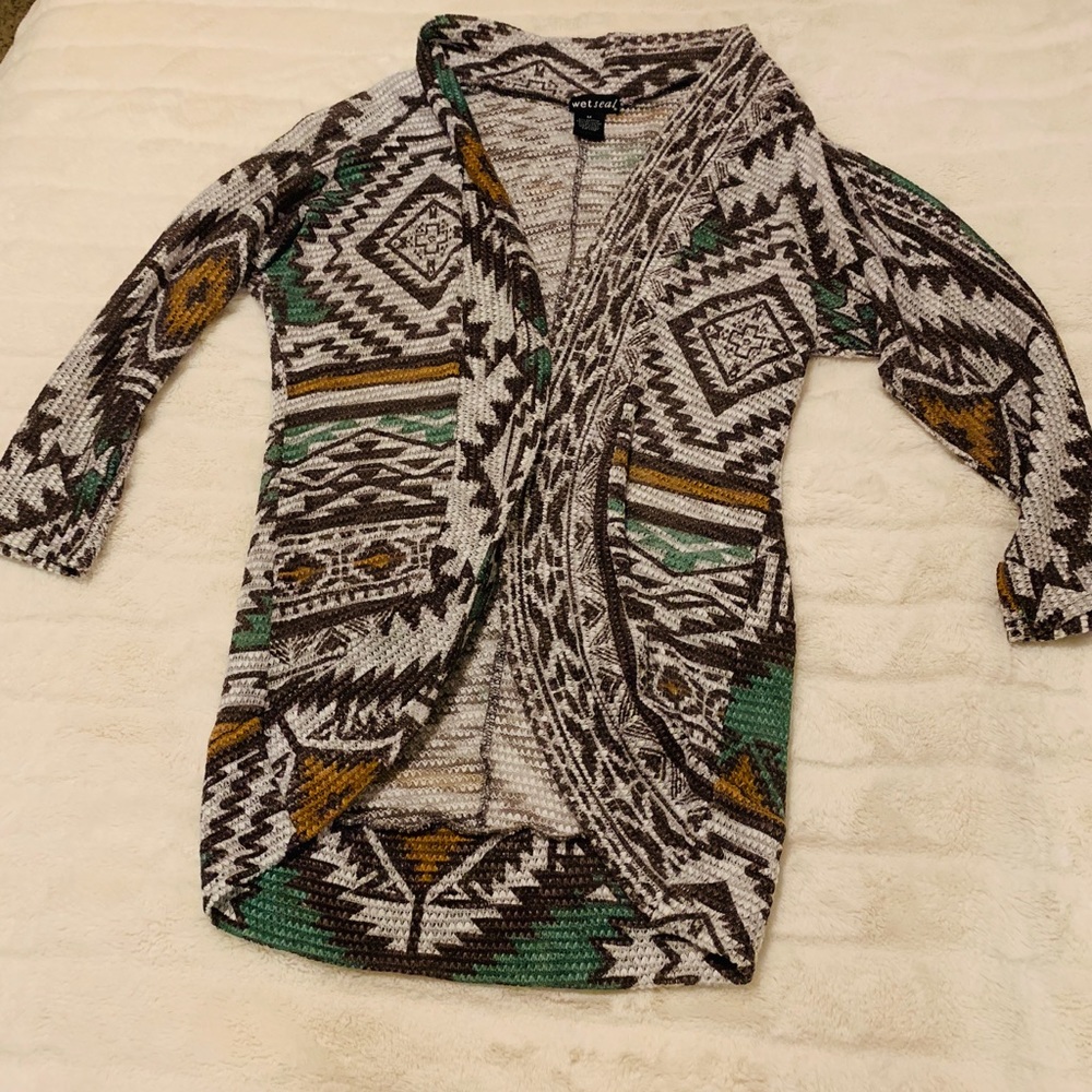 Tribal Aztec Cardigan Sweater